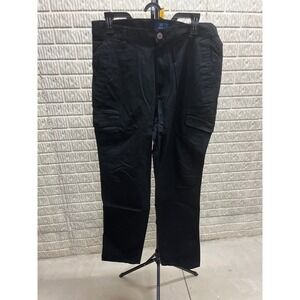 George Mens Fashion Cargo Pants Black Soot Size 32 NWT GE16100149301